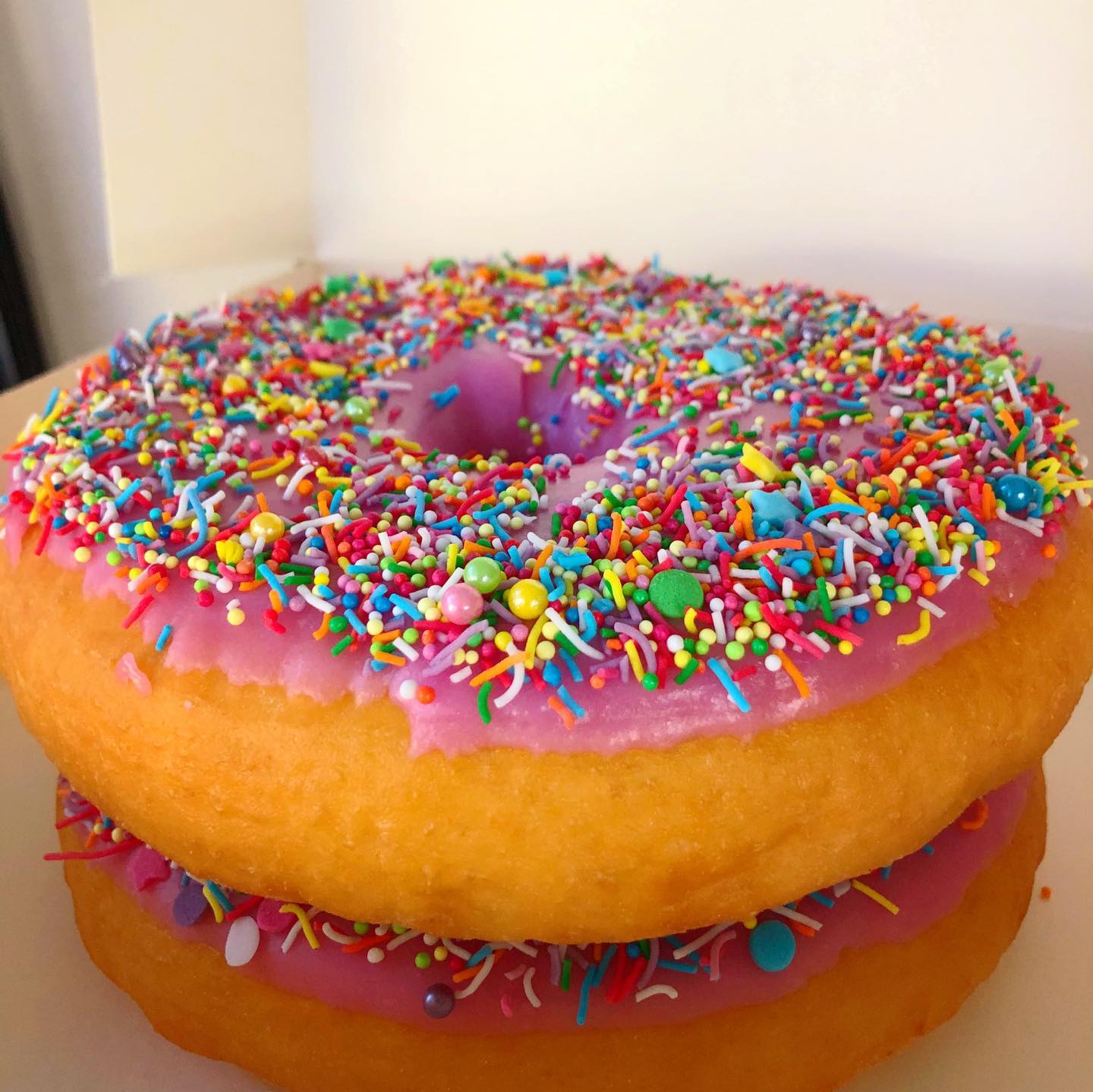 Strawberry Pink Donut Cake